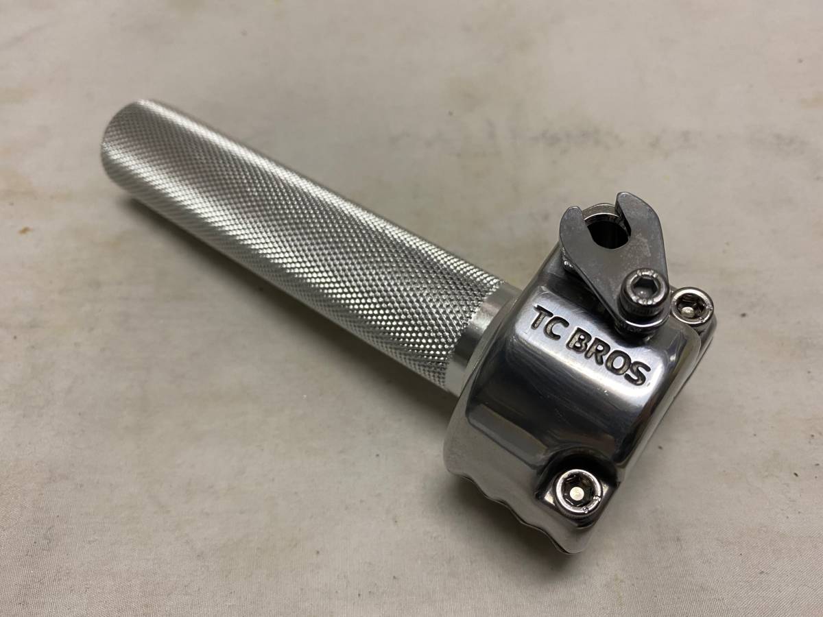 TC BROS製 アルミ製 7/8インチ スロットル シングルケーブル用 SR400 ドラッグスター250 ジャズ50 マグナ50 グラストラッカー ビッグボーイ拍卖