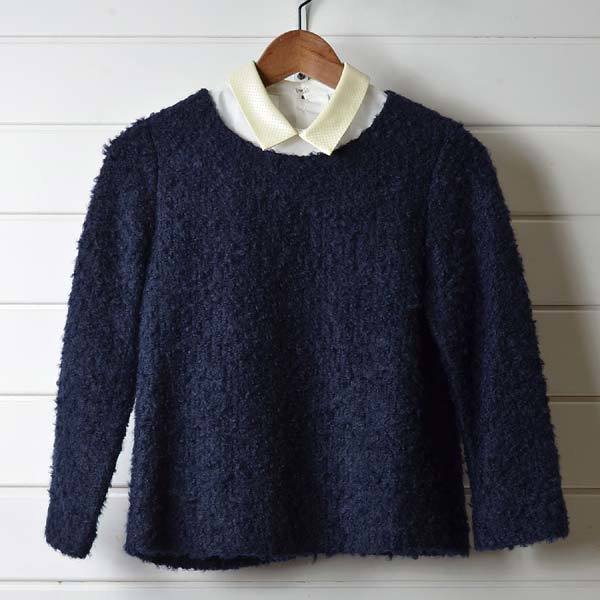 Lotta|ロッタ モヘヤ シャツレイヤードセーター|ニット/6b1573*A拍卖