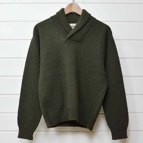 ミネソタラグ|THE MINNESOTA RUGGウールナイロン ショールカラーセーター|S拍卖