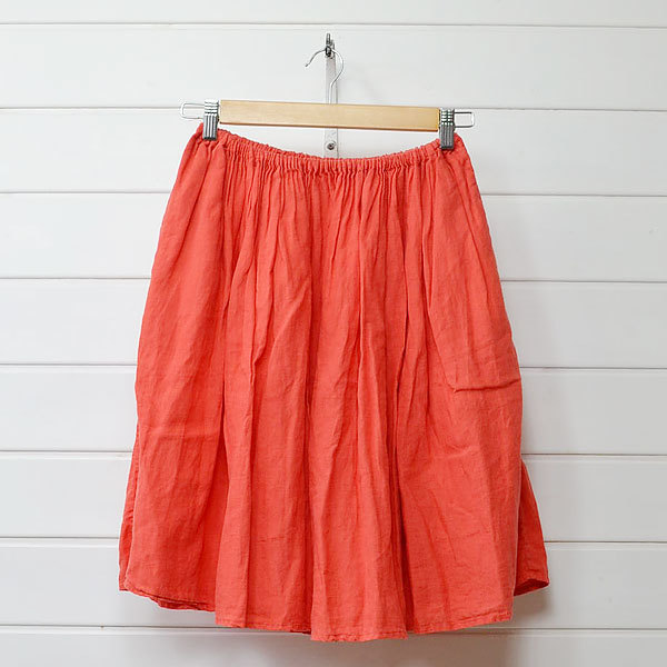 ピップスクィークシャポー pip-squeak chapeau|リネン ギャザースカート|*A拍卖