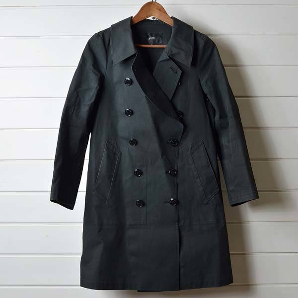 green|グリーン ゴム引きトレンチコート/6b1264*B拍卖