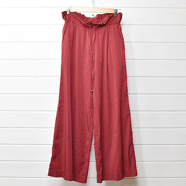 アーバンリサーチ テンセル混 ドロスト イージー ワイドパンツ F レッド URBAN REASEARCH|21k2306拍卖