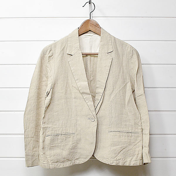 スタジオクリップ リネン ジャケット ベージュ studio clip|21d2616*A拍卖