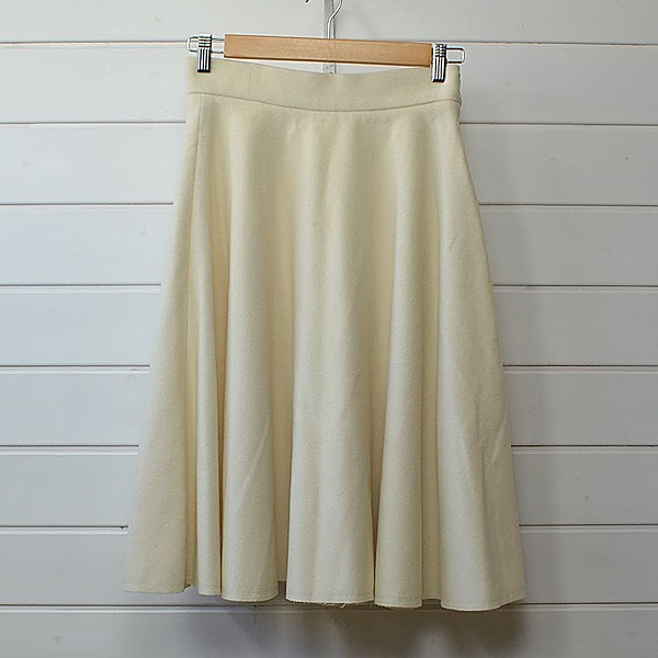 NATIVE VILLAGE ネイティブヴィレッジ フレアスカート ウール オフホワイト||20c0661*A拍卖