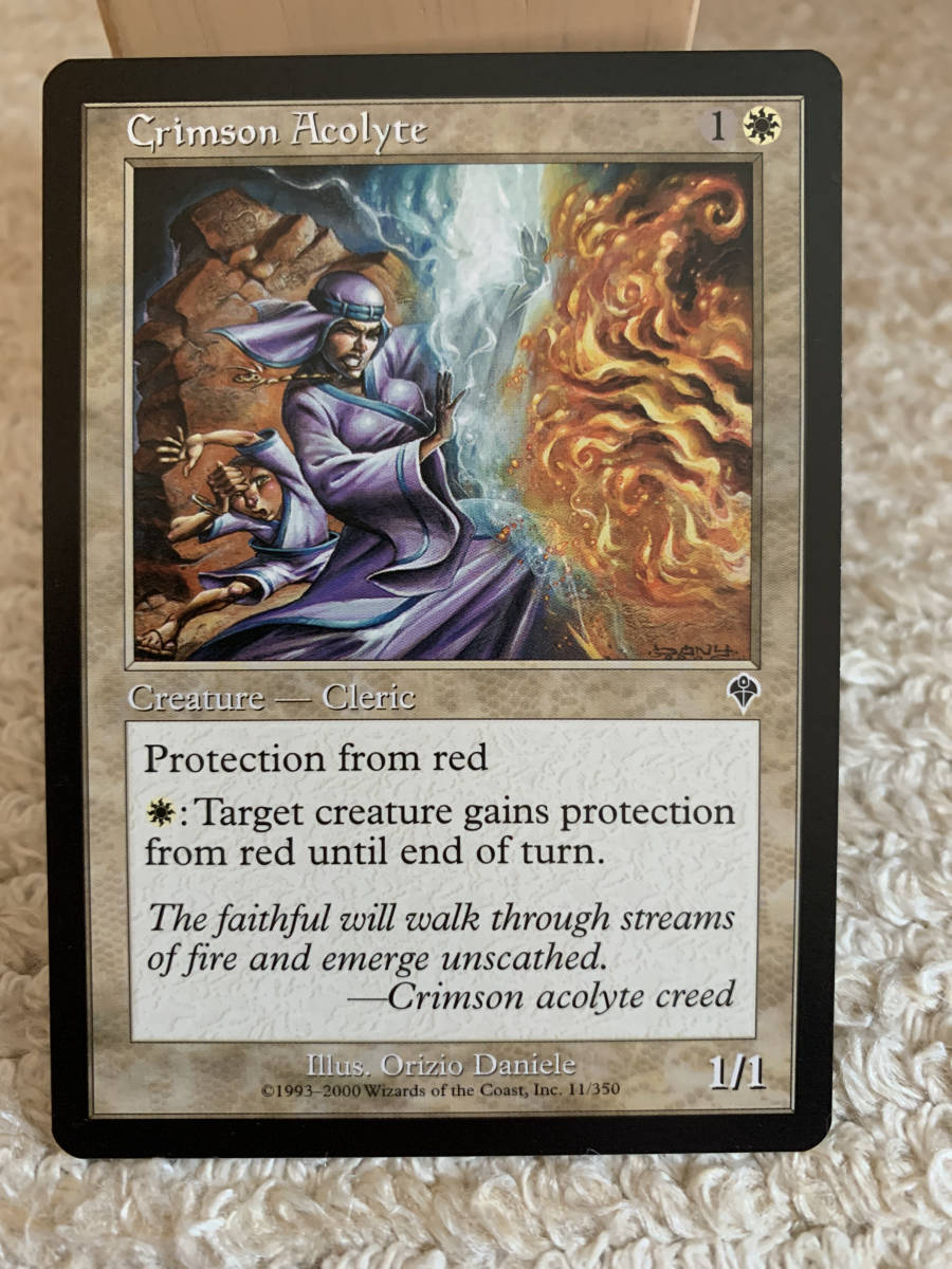 インヴェイジョン 真紅の見習い僧/Crimson Acolyte 英語版 美品拍卖