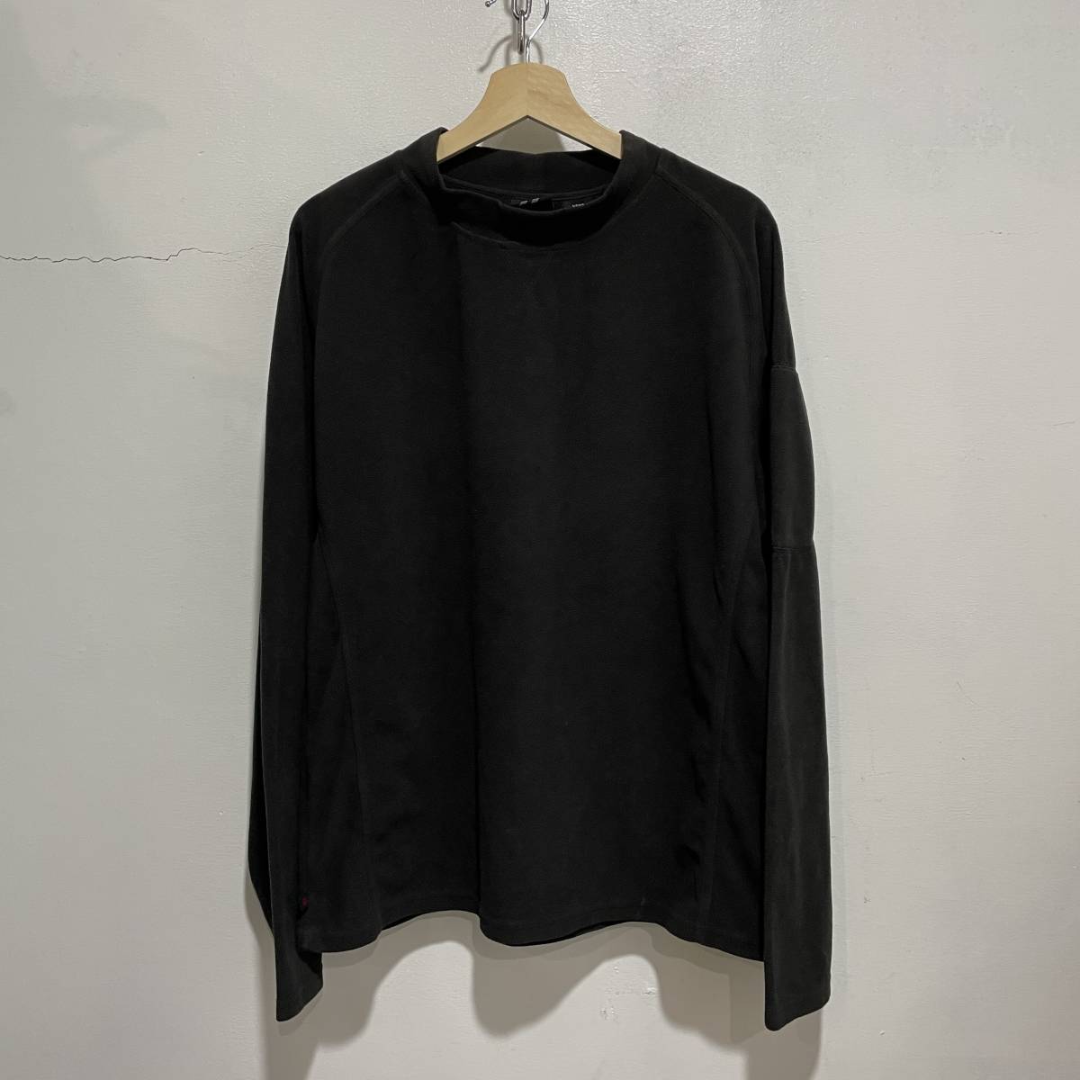 送料無料☆Alpine design☆アルパインデザイン☆モックネックフリースカットソー☆黒☆L☆A8b拍卖