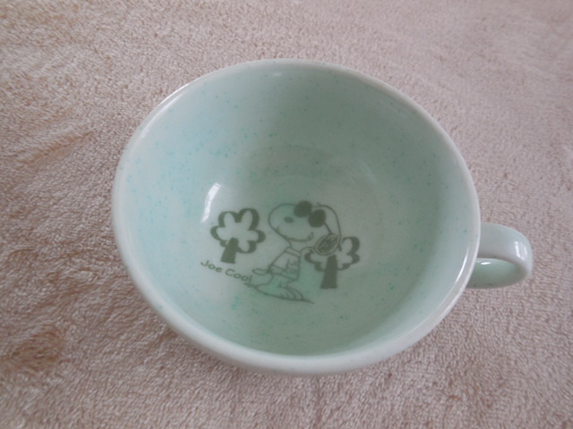 ♯未使用♯レトロ♯ミスド♯スヌーピーのティーカップ♯グリーン♯拍卖