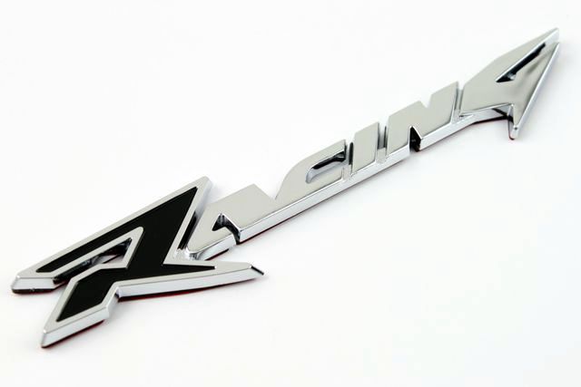 高品質レーシング RACING エンブレムスラントタイプ色選択 Rエンブレム ブラック レッド R GT-R RS スポーティ スポーツ ターボ 車拍卖