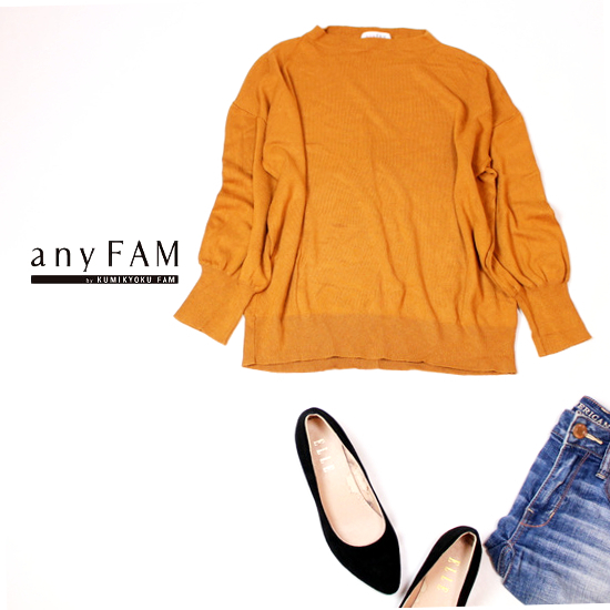 ☆☆ 美品 オンワード樫山 anyFAM エニィファム ☆☆ 綺麗め レーヨンストレッチ ニットプルオーバー 2号 春 秋 合物 22C02拍卖