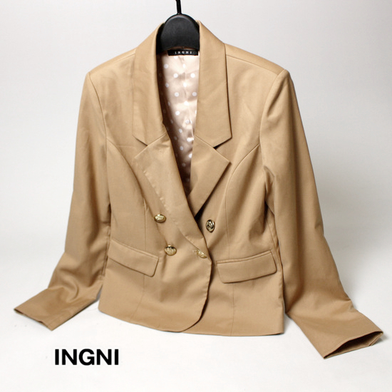 美品 INGNI イング 大人可愛い ダブルブレスト 春 ジャケット M 20B03拍卖