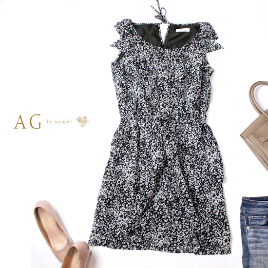 ☆☆ 美品 (株)ワールド AG by アクアガール ☆☆ 大人可愛い シフォン ワンピース M 春 夏 21B07拍卖