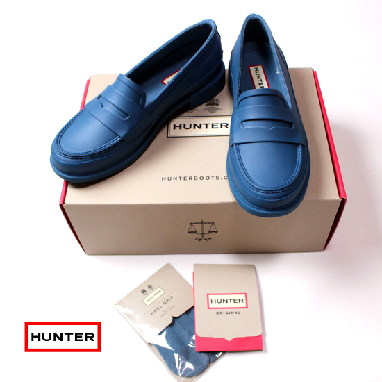 ☆☆ 未使用 定価15000円 HUNTER ハンター ☆☆ REFINED PENNY LOAFER MATTE UK3 JPN22cm ペニーローファー レインシューズ拍卖