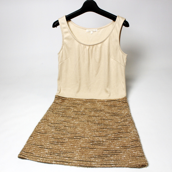 美品 PROPOTION BODY DRESSING プロポーションボディドレッシング 可愛い ノースリーブ ストレッチ ワンピース 2号 19D05拍卖