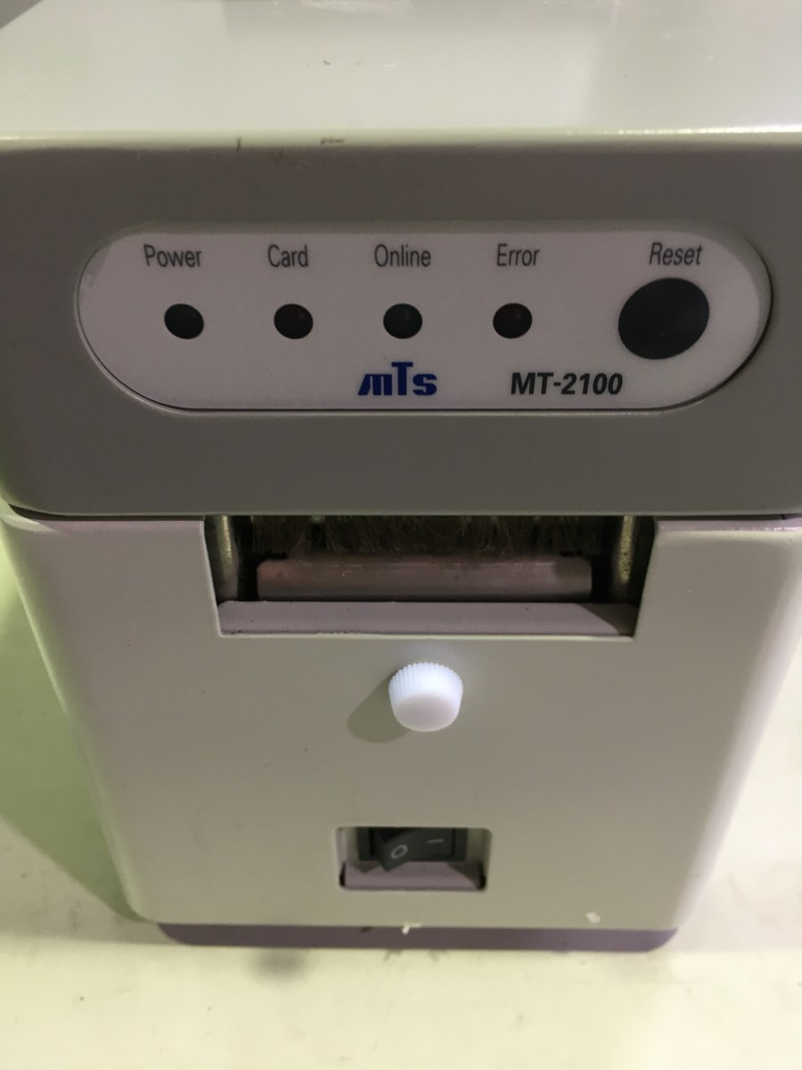 エムティーエス RFIDタグ・カードリライトプリンター「MT-2100」印字を消去、書き換えのリライトプリンタ 専用電源ケーブル欠 拍卖