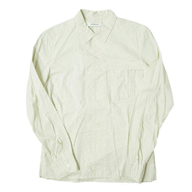 nonnative ノンネイティブ 日本製 LABORER SHIRT - COTTON BROAD MINI DOT ポルカドットBDシャツ 0 アイボリー 長袖 ボタンダウン g4731拍卖