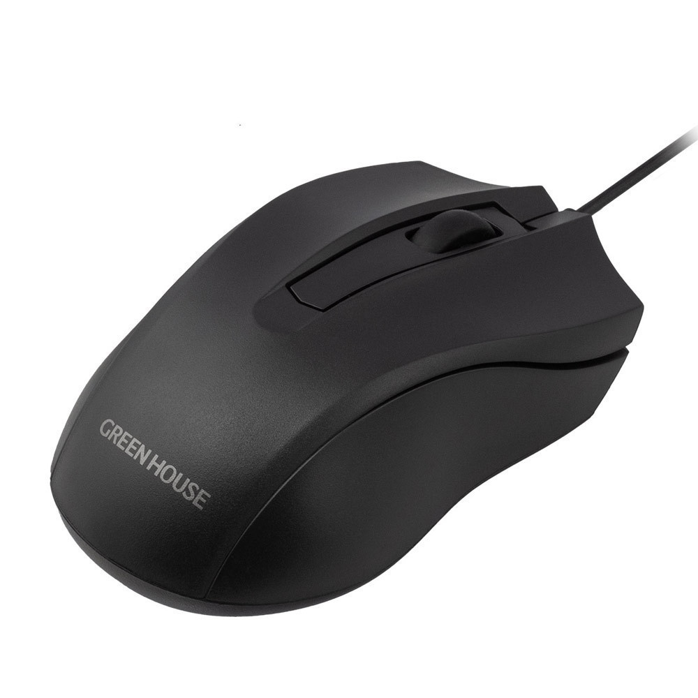 送料無料 マウス 有線 静音 光学式 グリーンハウス GH-MUDQOA-BK ブラック/7151拍卖