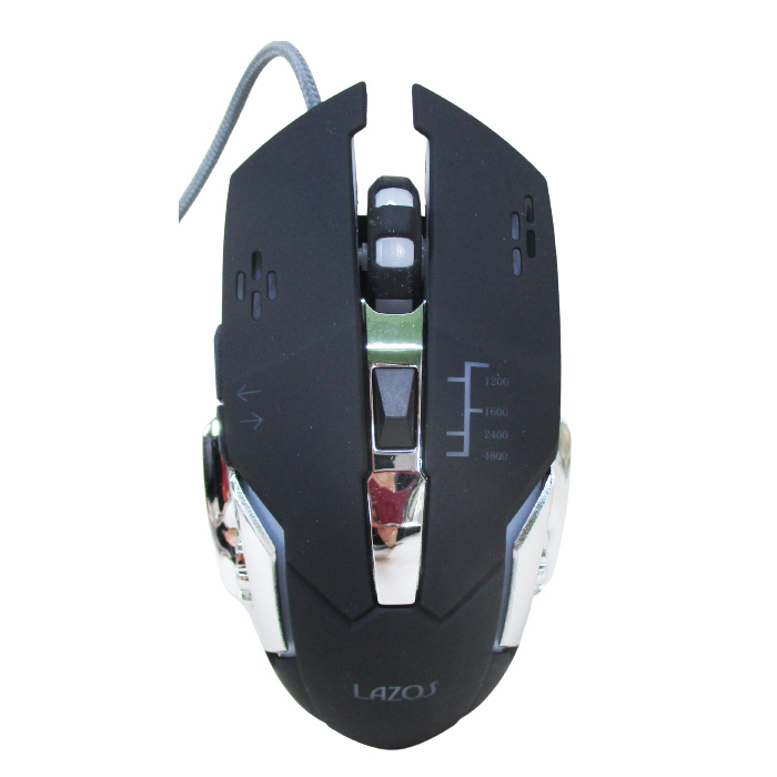 送料無料 有線ゲーミングマウス 6ボタン 全ボタン設定可能 LAZOS ブラック L-MSG6-B/5960x2台セット/卸拍卖