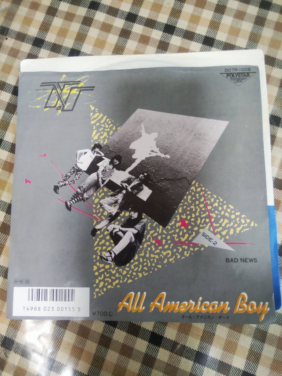 ◆T.V.葛城哲哉; 烏丸哲也/All American Boy/Bad News 中古EPレコード 45rpm 7inch拍卖