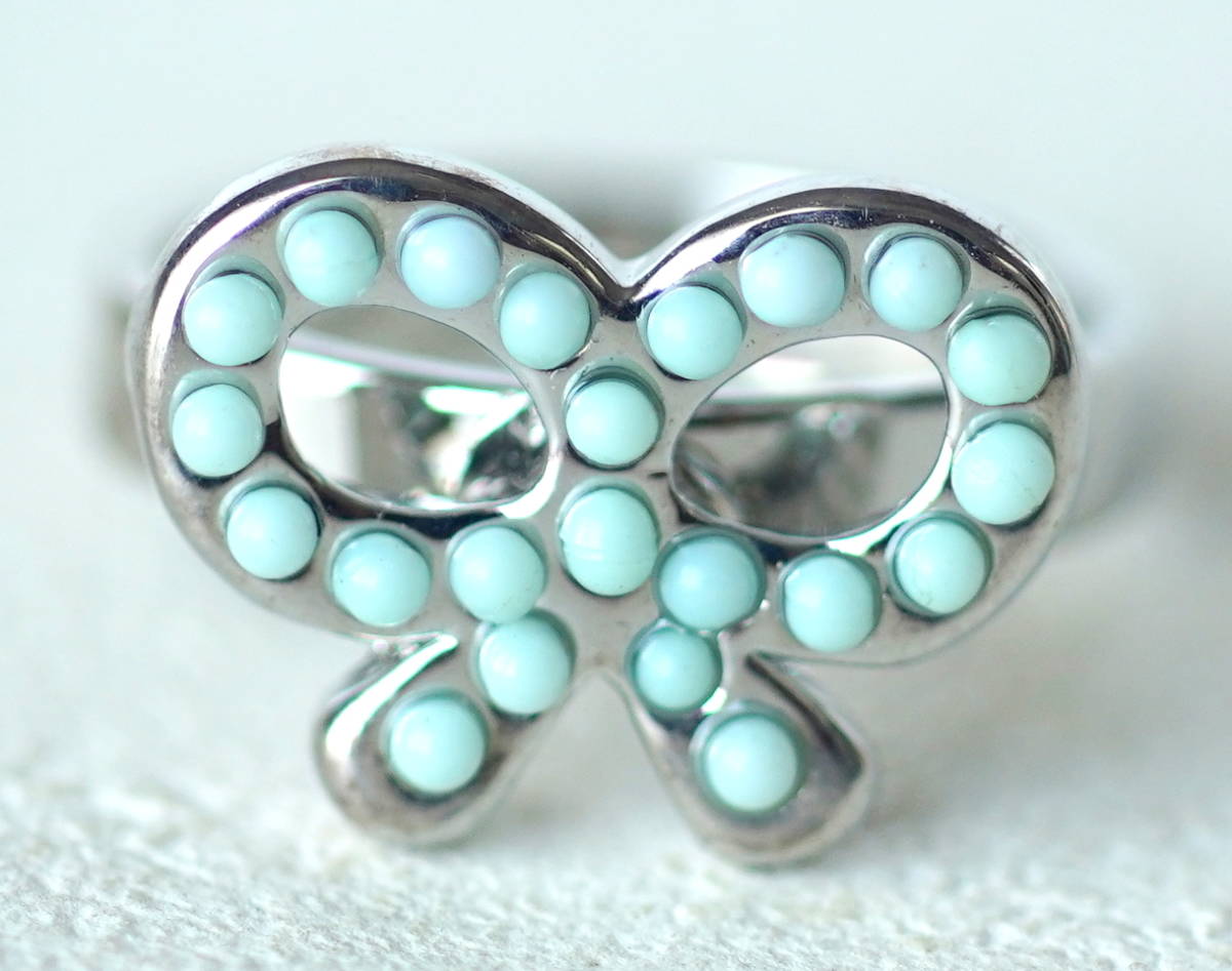 可愛い リボン付きリング 約11号拍卖