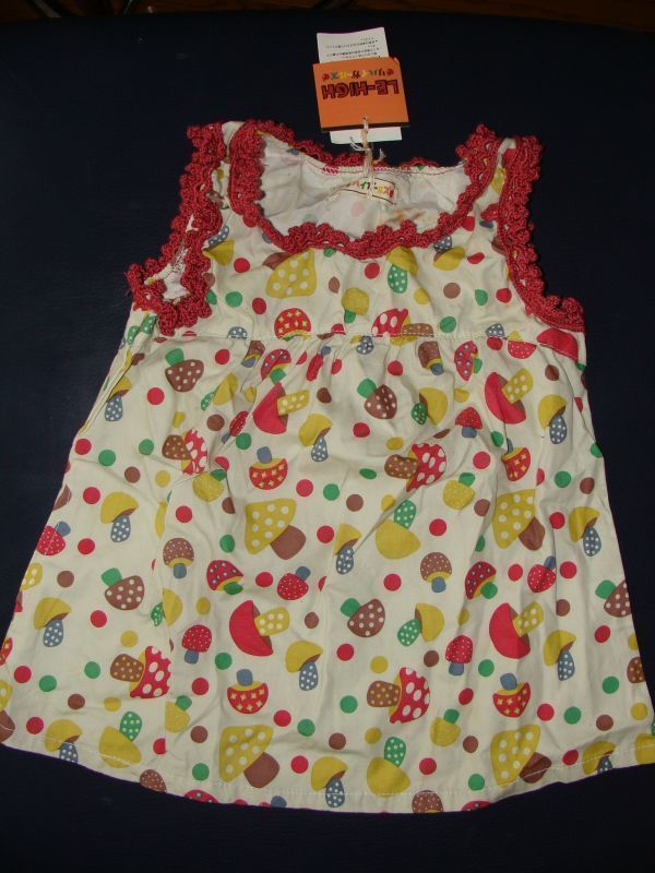 【新品保管品】難あり★ LE-HIGH /リハイガールズ★ 縁レース編み チュニックブラウス 100 M51拍卖