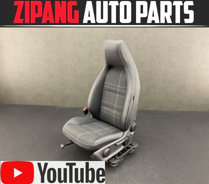 MB069 W176 A180 ベーシックP 左フロント シート ◆ハーフレザー ★穴あき/破れなし 【動画あり】◎拍卖