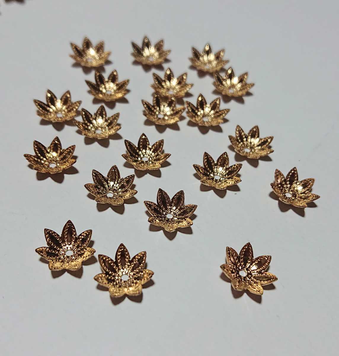 座金 20個(10ミリ)/模様入り菊花/金色(ゴールドカラー)新品未使用拍卖