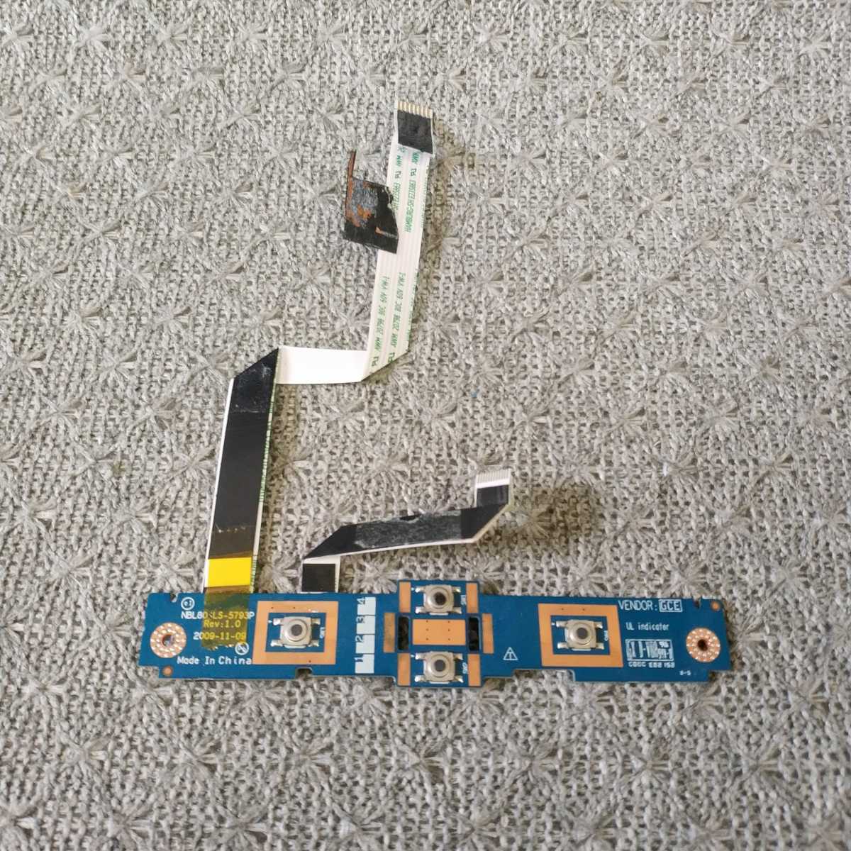 岐阜 即日発送 送料198円 ★ NEC Lavie LL550/W LL750/W 等用 ★ クリック タッチパッド LS-5793P Rev 1.0 ★ 動作確認済 A504拍卖