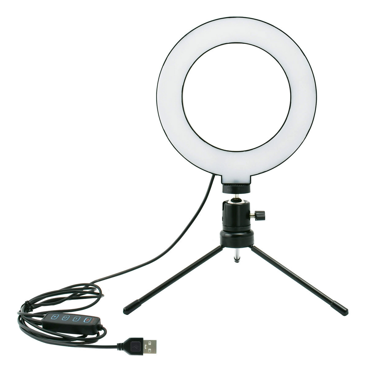 送料無料 自撮りライト セルフィーライト LEDリングライト 48LED スタンド付属 GH-CSL48D-BK/5102拍卖