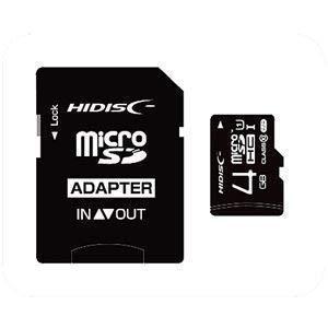 同梱可能 マイクロSDカード 4GB クラス10 UHS-1 SD変換アダプタ付き ケース付き microSDHC HDMCSDH4GCL10UIJP3/2415 HIDISC拍卖