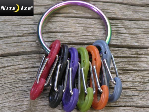 送料無料メール便 ナイトアイズ カラビナ付きキーリング スペクトラム KRG-03-07拍卖