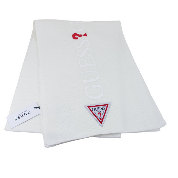 送料無料メール便 マフラー GUESS(ゲス)ホワイトAI4A8852DS-WHT-6890拍卖