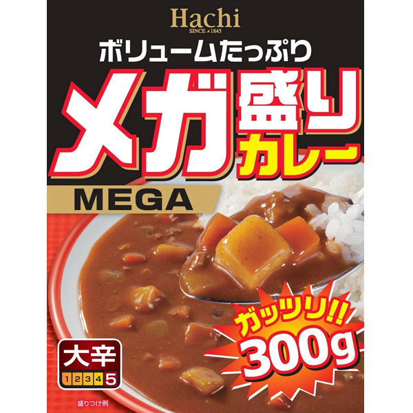 送料無料メール便 レトルトカレー メガ盛り 大辛300gx2食セット ハチ食品拍卖