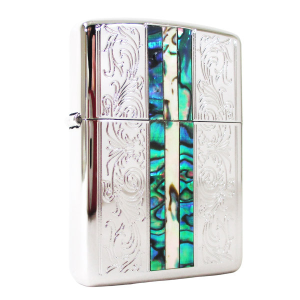 同梱可能 ジッポー #162KB-CLSP クラッシック アーマー 貝貼り 鏡面仕上げ 両面加工拍卖