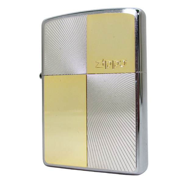 送料無料 ジッポー オイルライター メタルコンビプレート スクエア1 200P-SQ1拍卖