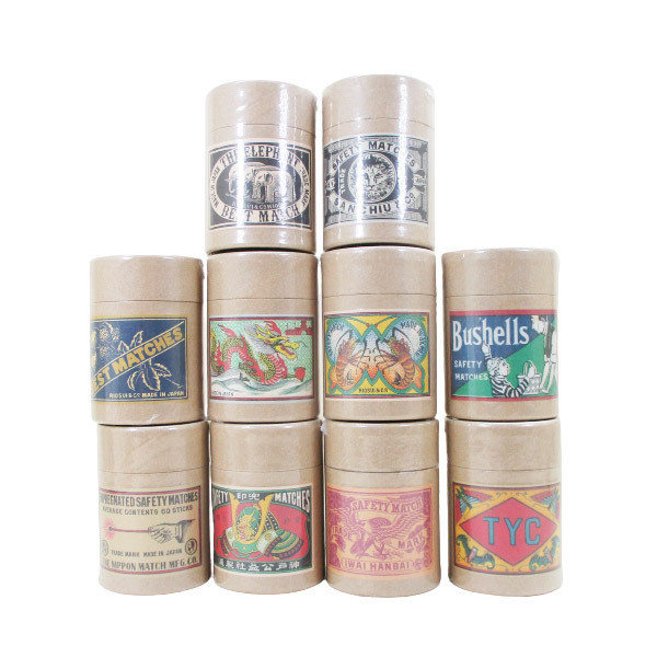 送料無料 マッチ Match 日本製 ノスタルジア 2インチ円筒マッチ/00870x6個セット/柄お任せ拍卖