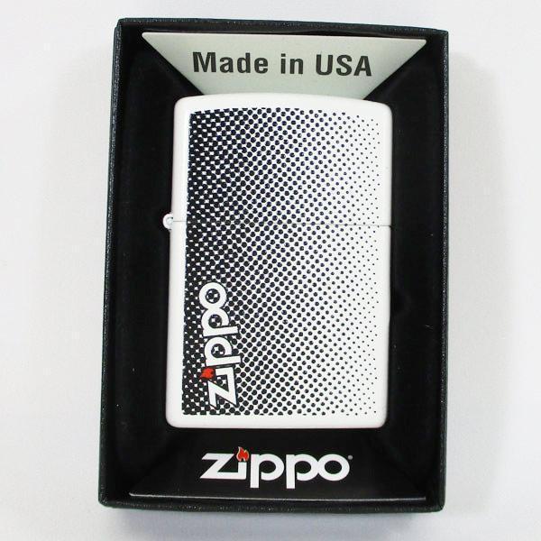 送料無料 ジッポー アメリカ加工 #PF29689 ホワイトドット拍卖