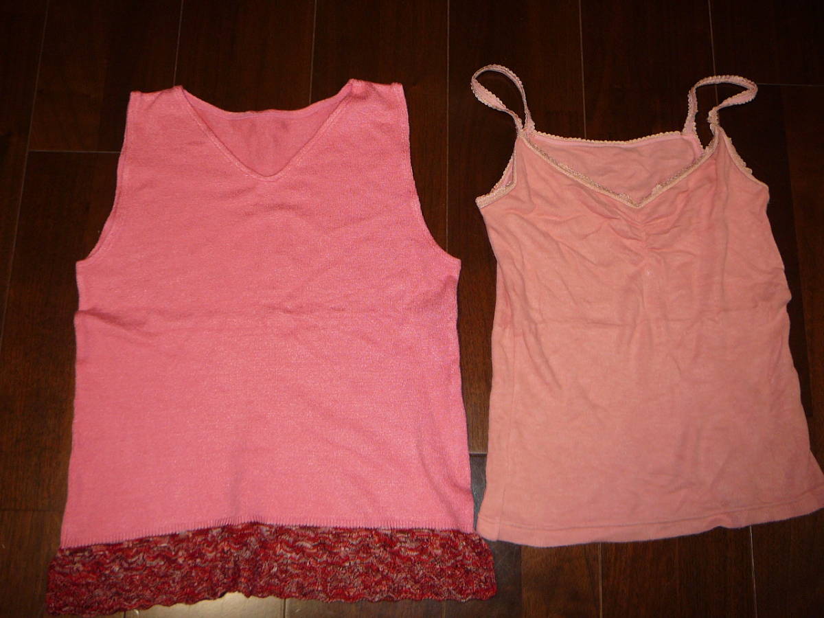 未使用品あり キャミソール 2枚組 〇ワコール バスト70-90 ストレッチ素材 日本製 〇保木株式会社 M 日本製拍卖