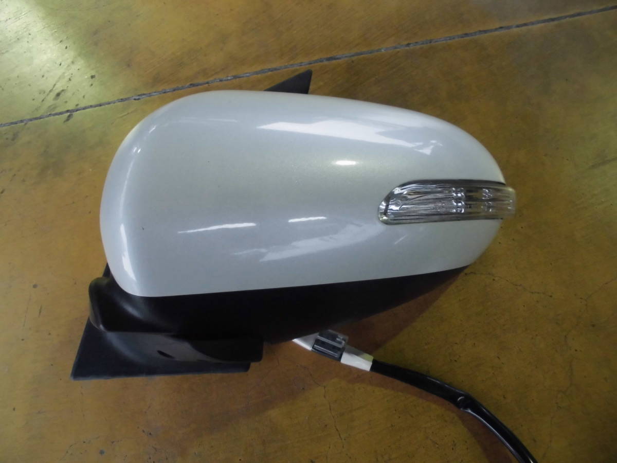 H21 ミラ カスタム L275S 左 サイド ミラー W24 パール 中古品拍卖