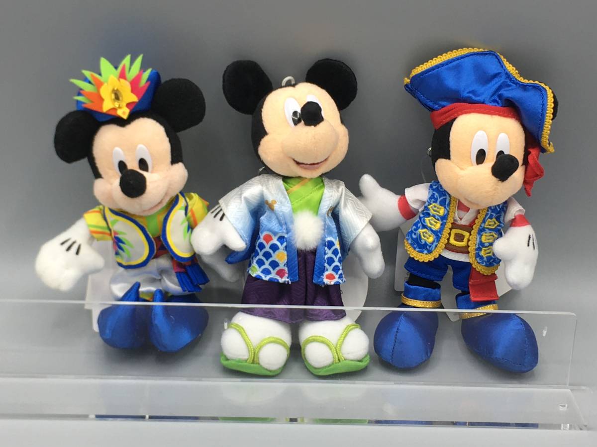 ☆TDR限定 ミッキーマウス ぬいぐるみバッジ 3個☆2拍卖
