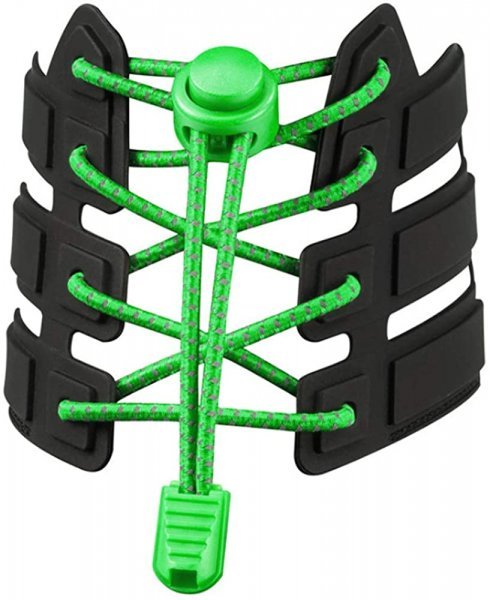 靴ひも 結ばない 靴紐 ほどけない くつひも 伸縮 ゴム 伸びる靴紐 脱ぎ履き ワンタッチ 楽々 大人 子供 レースロック(グラスグリーン)拍卖