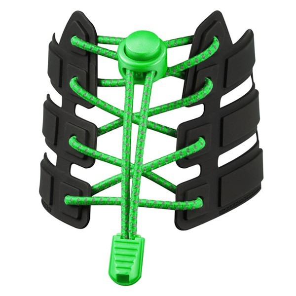 靴ひも 結ばない 靴紐 ほどけない くつひも 伸縮 ゴム 伸びる靴紐 脱ぎ履き ワンタッチ 楽々 大人 子供 レースロック(グラスグリーン)拍卖