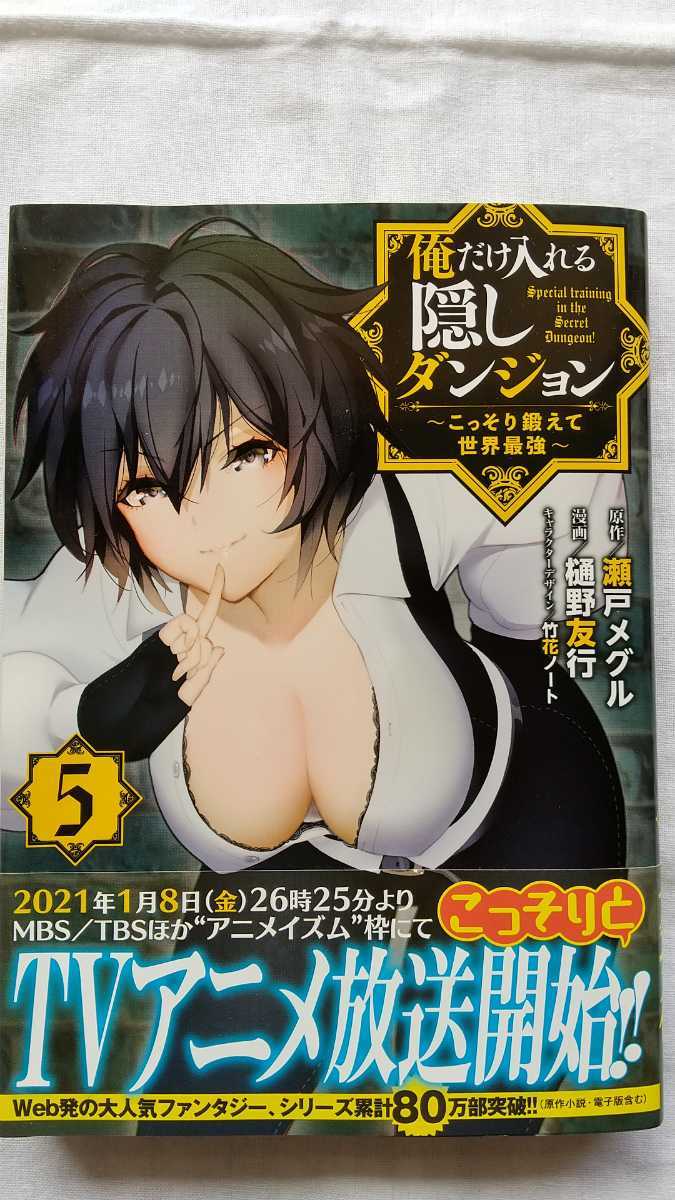 俺だけ入れる隠しダンジョン こっそり鍛えて世界最強 5巻 瀬戸メグル 樋野友行 竹花ノート シリウスコミックス 初版 帯付き 送料無料拍卖
