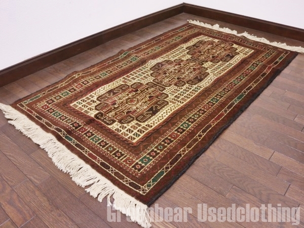 RAGQ211◆未使用品◎アフガンラグ トライバルラグ ウール絨毯 アンティーク ヴィンテージ アフガン絨毯拍卖