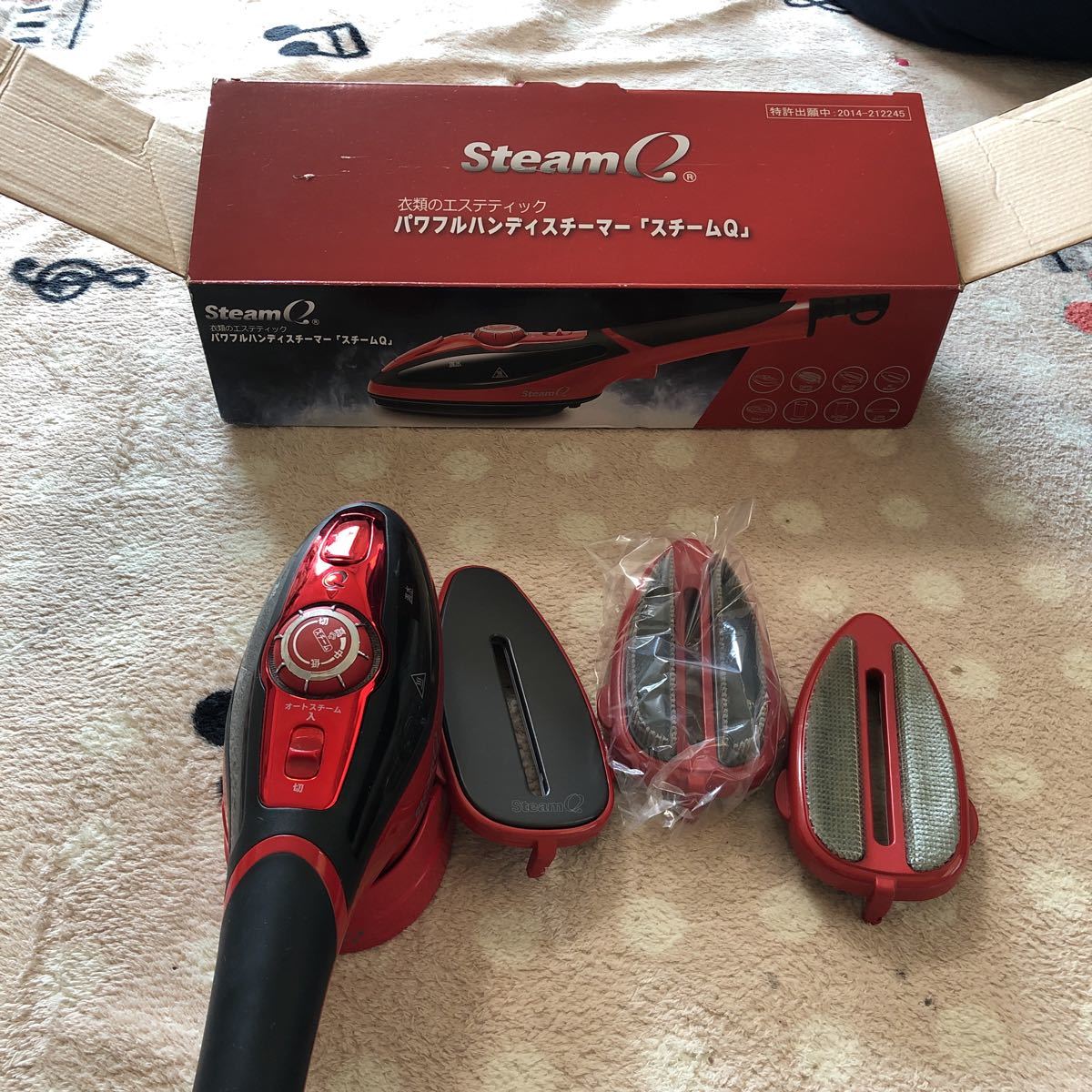 ハンディスチーマー スチームQ スチームアイロン Steam ハンディアイロン レッド 拍卖