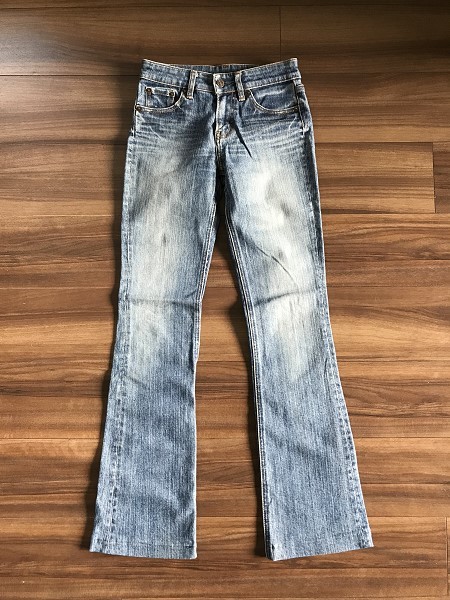 古着 Rugged jean by WOW ラゲッドジーン ワオ デニム 26 ローライズ ブーツカット/パンツ/ボトムス/ズボン/フレアデニム/ベルボトム拍卖