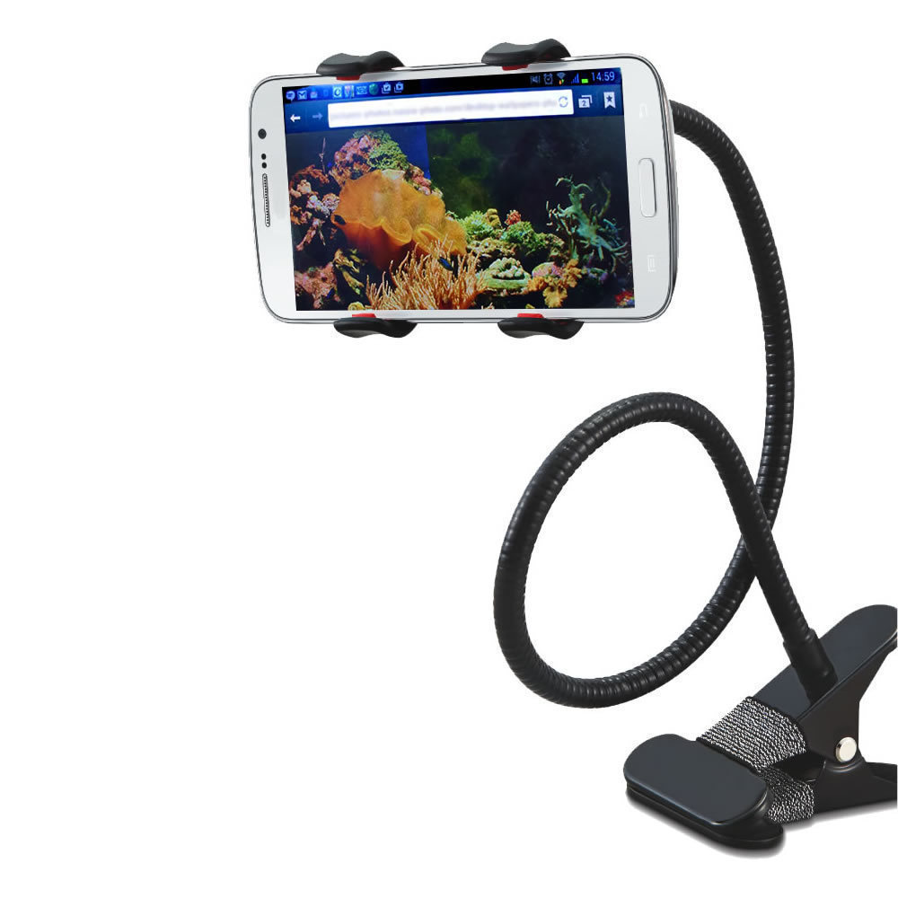 送料無料 スマートフォン用クリップスタンド フレキシブル ロング 66cm ブラック Lazos G-SCS/0828拍卖