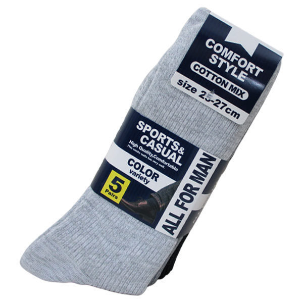 送料無料 カラー靴下5足セット オールフォーメン アソート メンズソックス拍卖