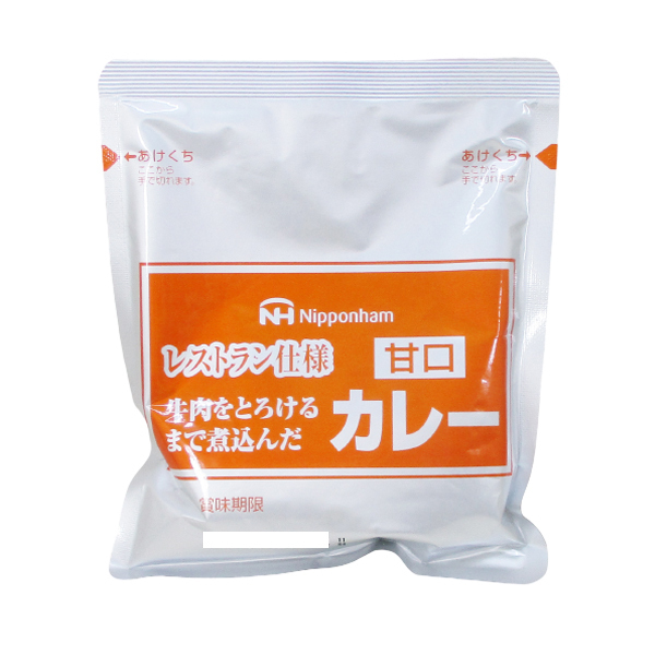 送料無料 レトルトカレー レストラン仕様カレー 日本ハム 甘口x8食セット/卸拍卖