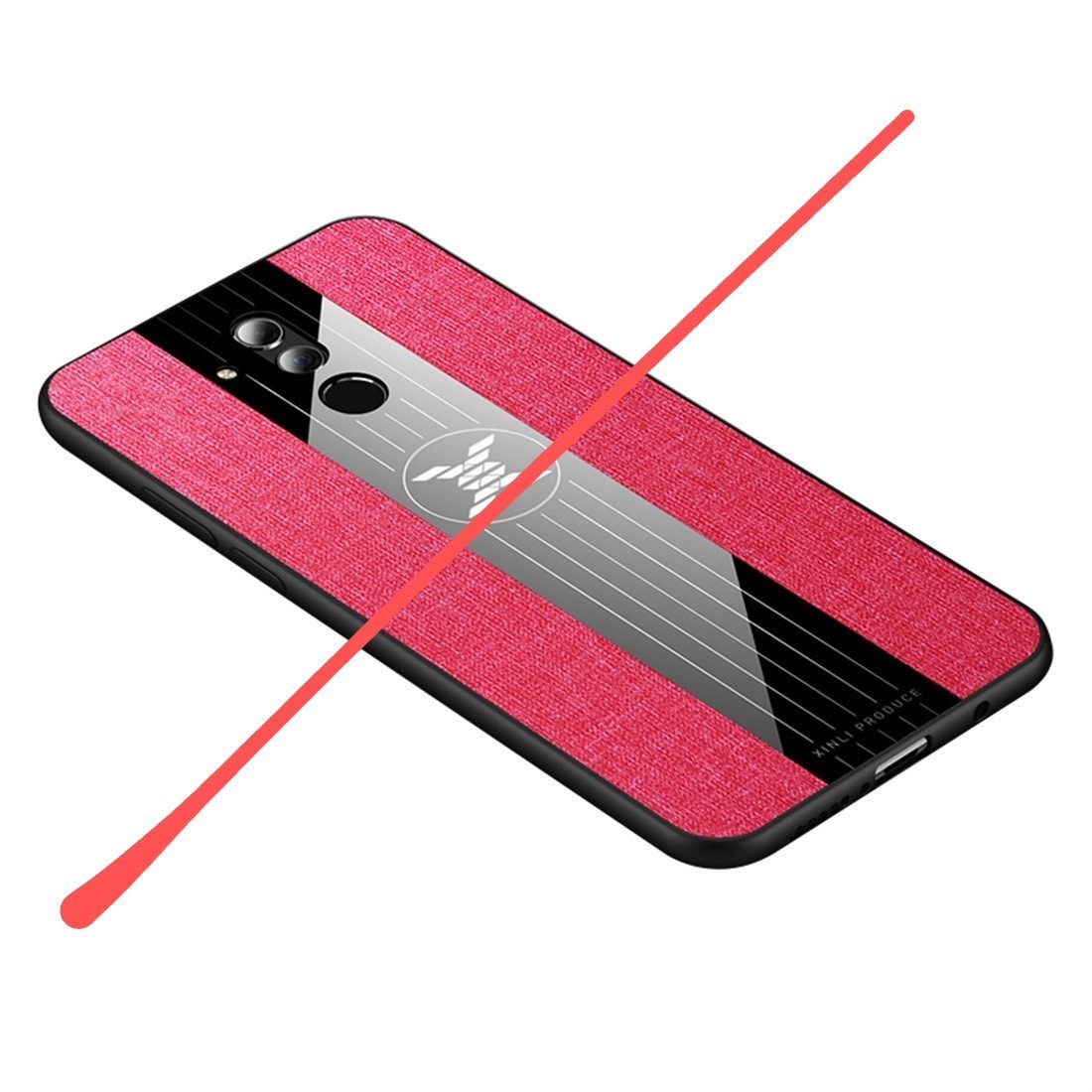 HUAWEI Mate 20 lite用 ケースとガラスフィルム 耐衝撃性TPU保護 カッコいい 赤拍卖