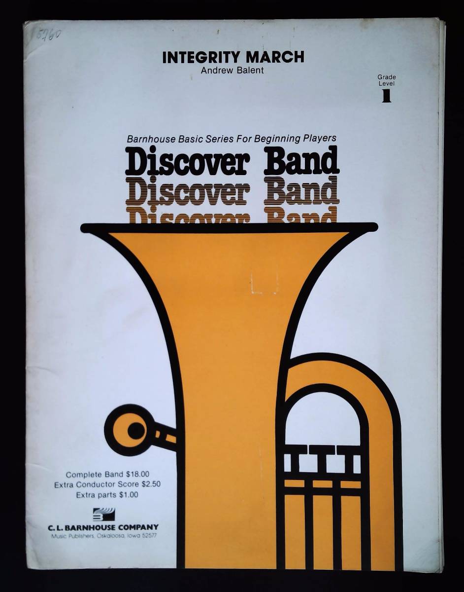 送料無料/吹奏楽楽譜/アンドリュー・バレント:インテグリティ・マーチ/スコア閲覧可/スコア&パート譜セット拍卖